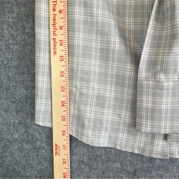 MARE MARE X ANTHROPOLOGIE Strapless Button Down Tie Front Top Grey Size Medium - Picture 5 of 7